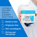 CeraVe SA Smoothing Cream 340g | Exfoliating Moisturizer for Rough and Bumpy Skin