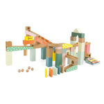 Classic World: Wooden Marble Blocks Construction Set