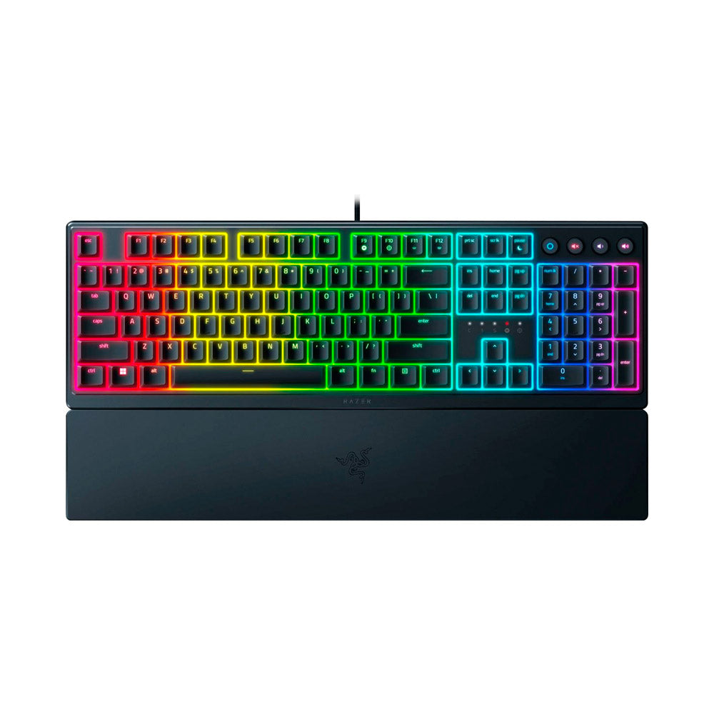 Razer - Ornata V3 Full-Size Wired Mecha-Membrane Gaming Keyboard with Chroma RGB Backlighting - Black