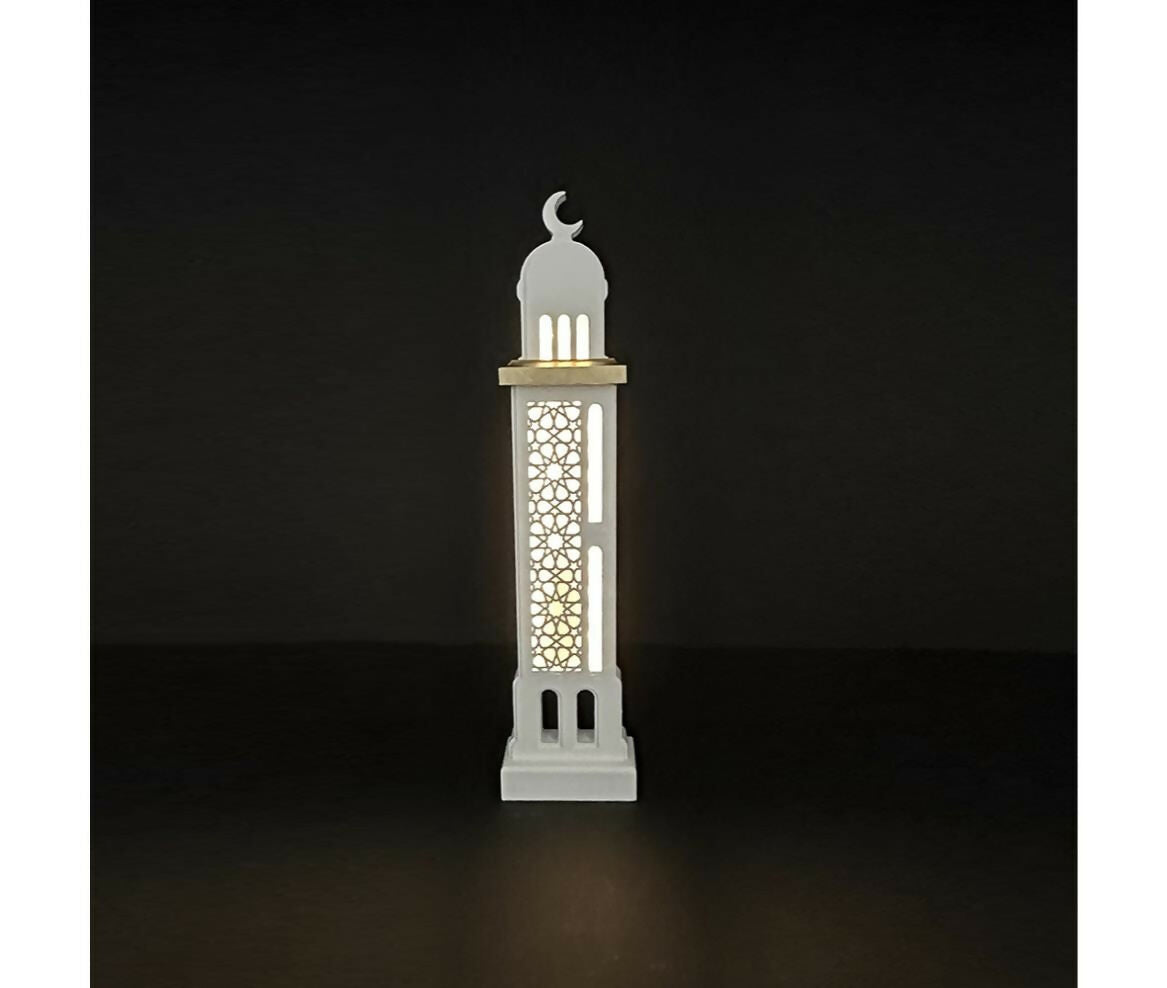 Lantern Fanous Light | Wood | 50cm | White
