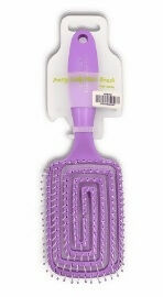 SQUARE FLEXIBLE VENT PURBLE HAIR BRUSH