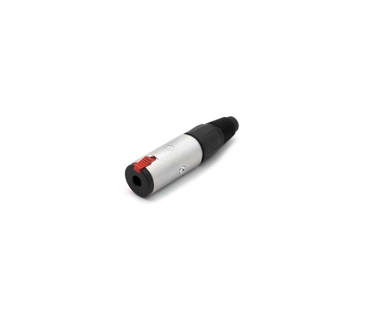 Audio Connector | Jack Stereo Female 6.3mm | Cable Mount | Metal | Locking