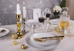 Water Glasses Set - Transparent with Gold Rim, 470ml