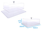 Transparent Polycarbonate Serving Plate with Lid