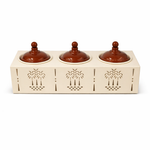 Metal Canister 3-Section Serving Set with Lids 13 x 7 x 13 cm