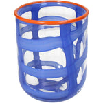 Vase Glass Terra Blue And Orange Decorative Accent Vase