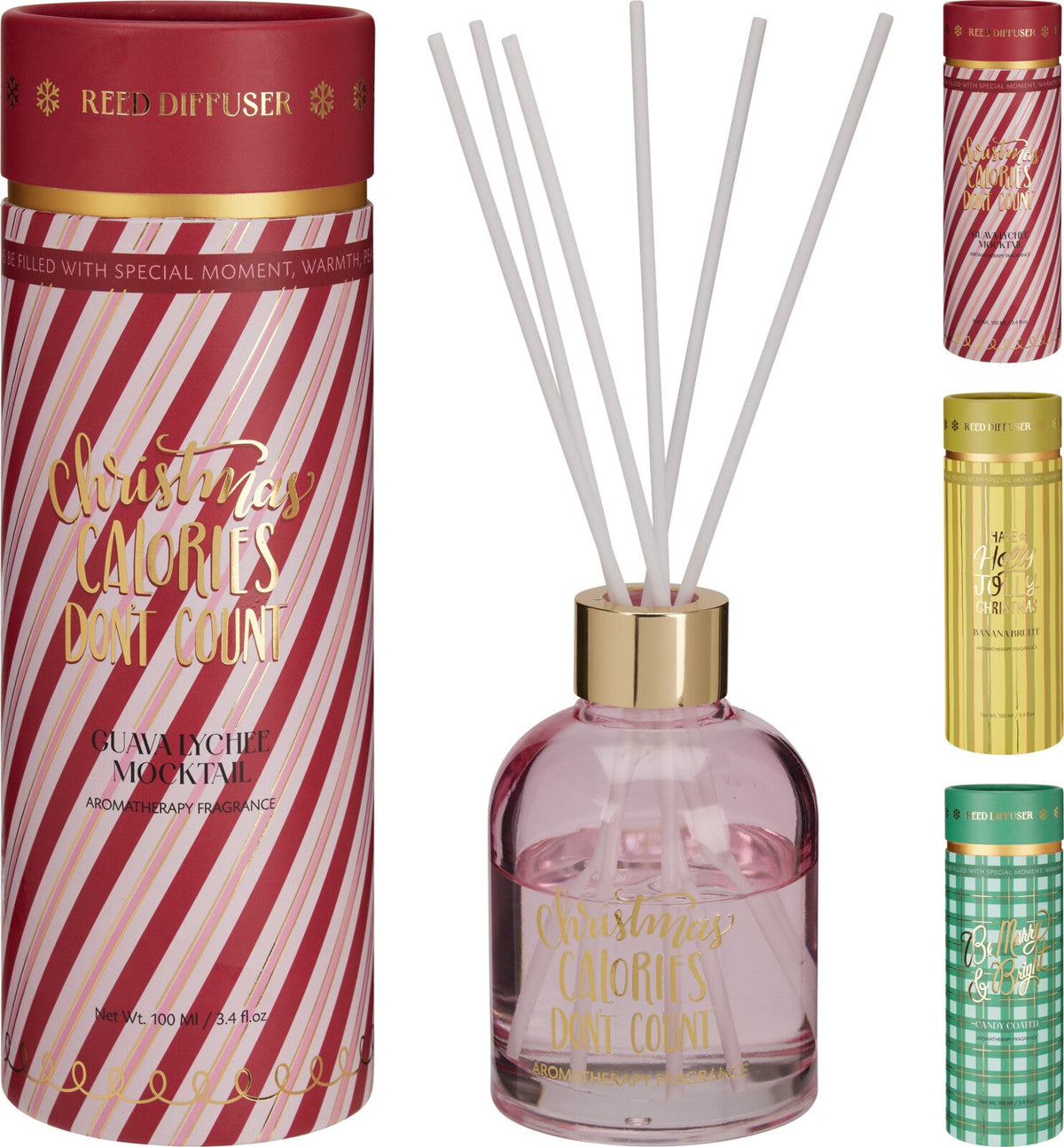 DIFFUSER IN COLORED GLASS — 100ml Reed Diffuser with Fragrance