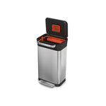 Joseph Joseph  Titanium Rubbish Bin with Press Function, 30l
