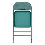 Flexy Folding Chair - Metal Frame, Padded Seat & Back, Green