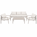 OUTDOOR ALUMINUM SET 3+1+1 WITH TABLE