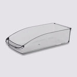 Fridge Storage Box with Handles, Transparent PS, 14.5x32x8 cm