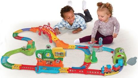 VTech Tut Tut Bolides Super Circuit Train Éducatif (Adam, Train Marchand)