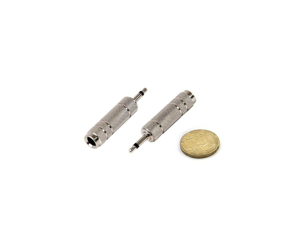 Audio Adapter | Jack Mono | Male 3.5mm - Female 6.3mm | Nickel
