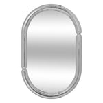 Wall Mirror "Micaela" — Oval Chrome-Effect Frame 35x55 cm