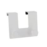 Over Door Metal Hook Set of 2 Stainless Steel No-Drill Hangers