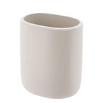 Oval Tumbler Matte Polyresin Toothbrush Holder Japandi Bathroom Accessory