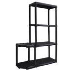Broom Holder 2 Levels Shelf with Extra Utility Shelf