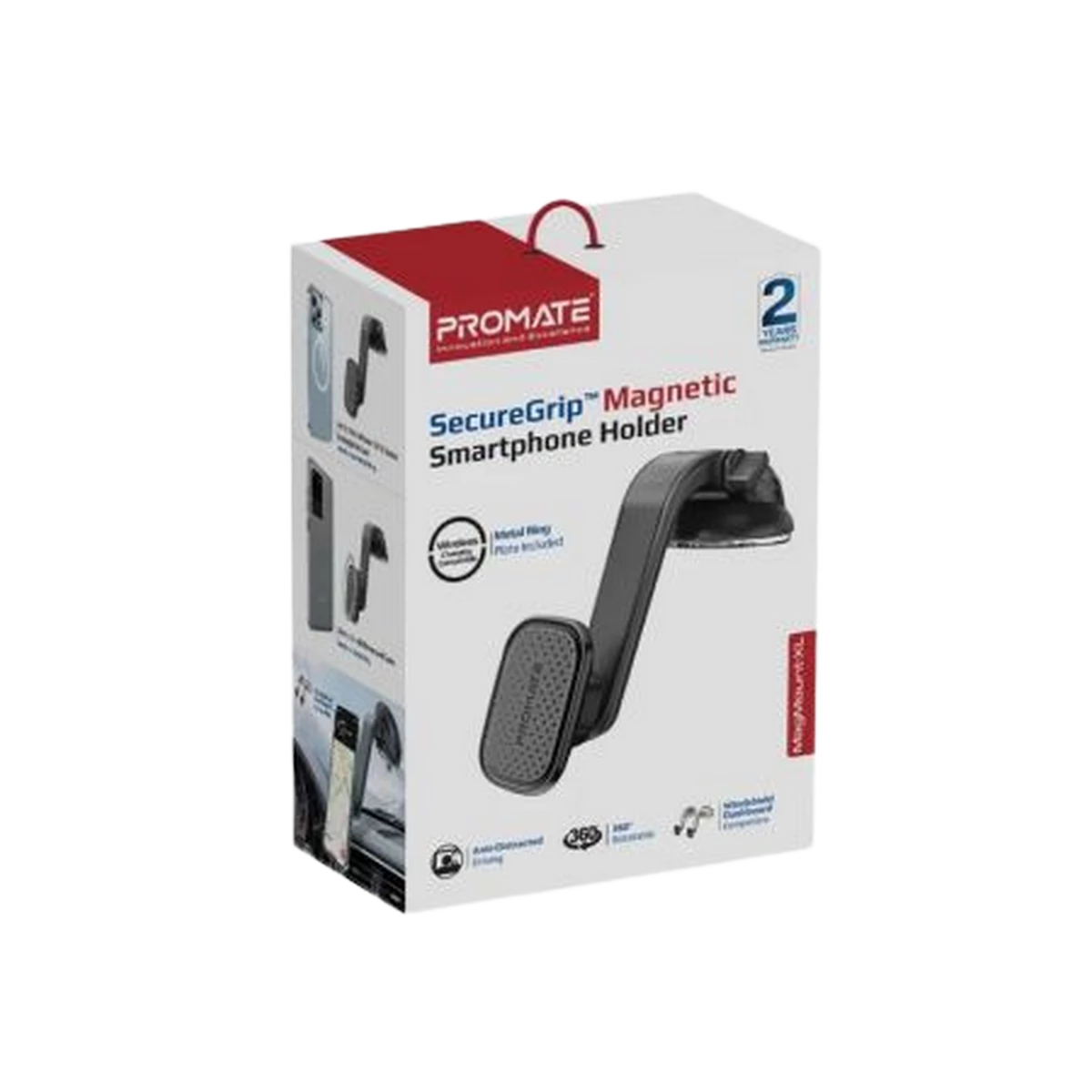 Promate (MagMount.XL) Securegrip Magnetic Smartphone Holder - Black