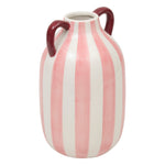 Chéri Vase - Glazed Stoneware Amphora with Vertical Stripes, 20cm