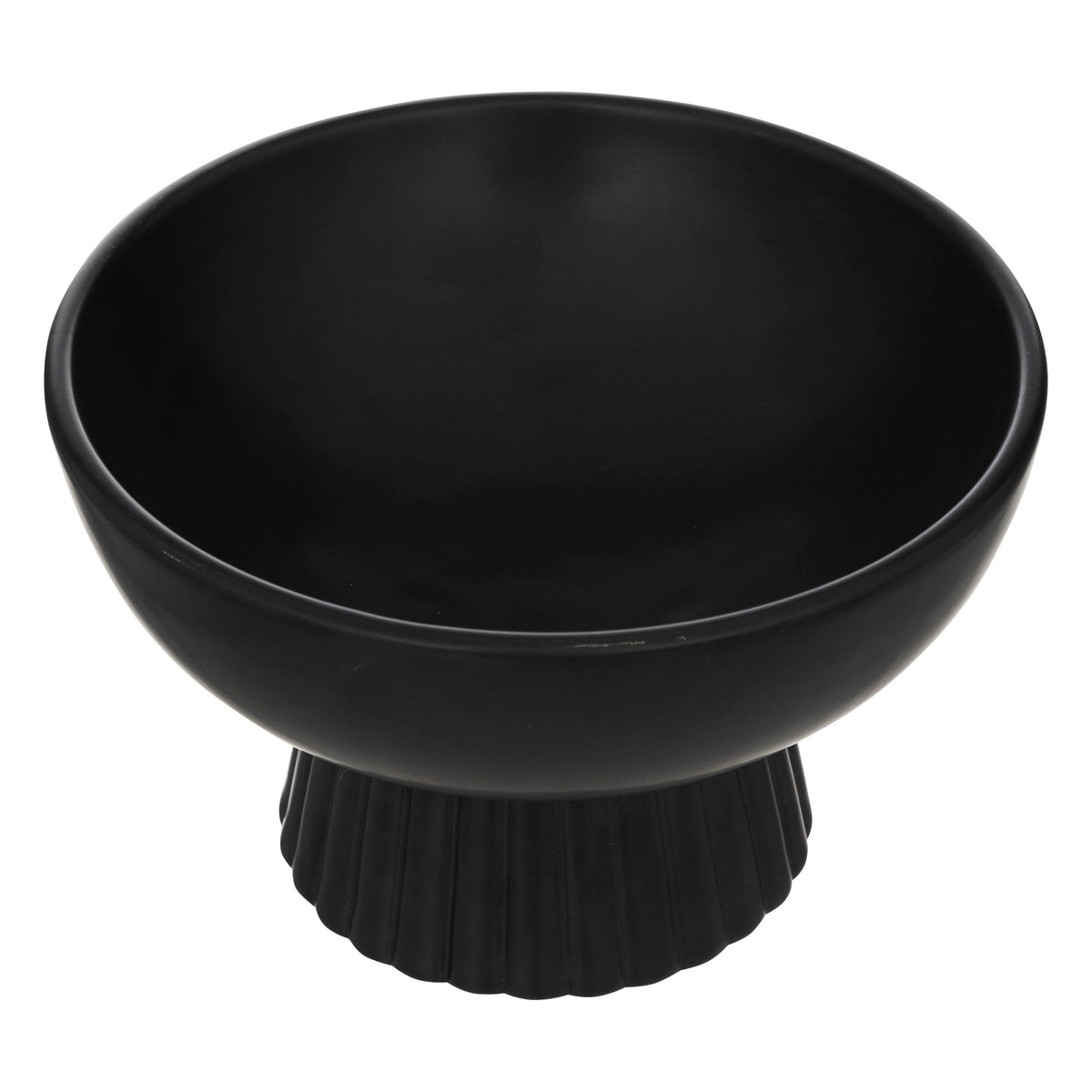 Ceramic Decoration Bowl - Black Dolomite Conical Base, D22 H14 cm