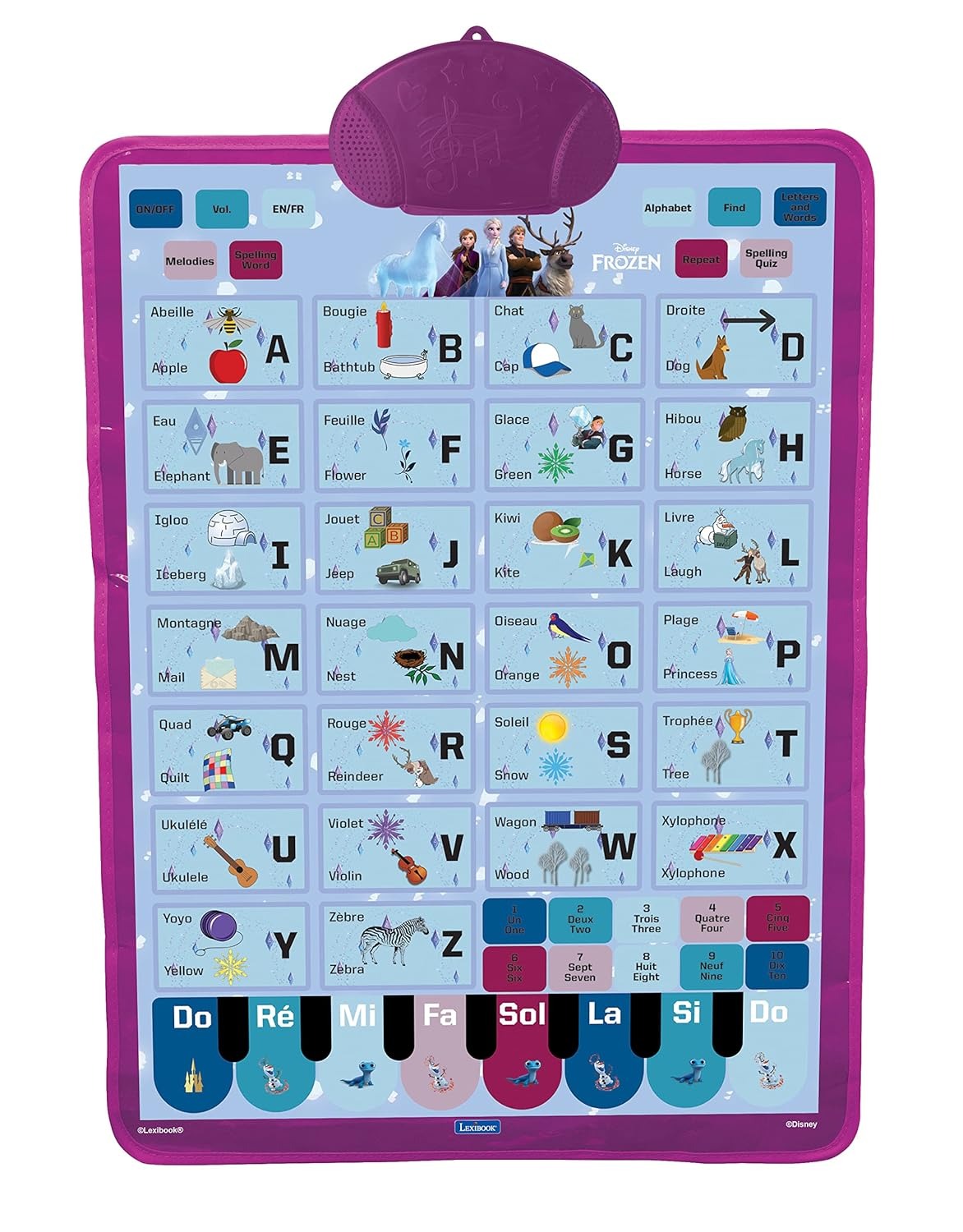Lexibook Frozen Bilingual Talking Educational Poster