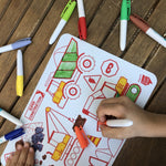 Superpetit Construction Coloring Placemat & 5 Markers