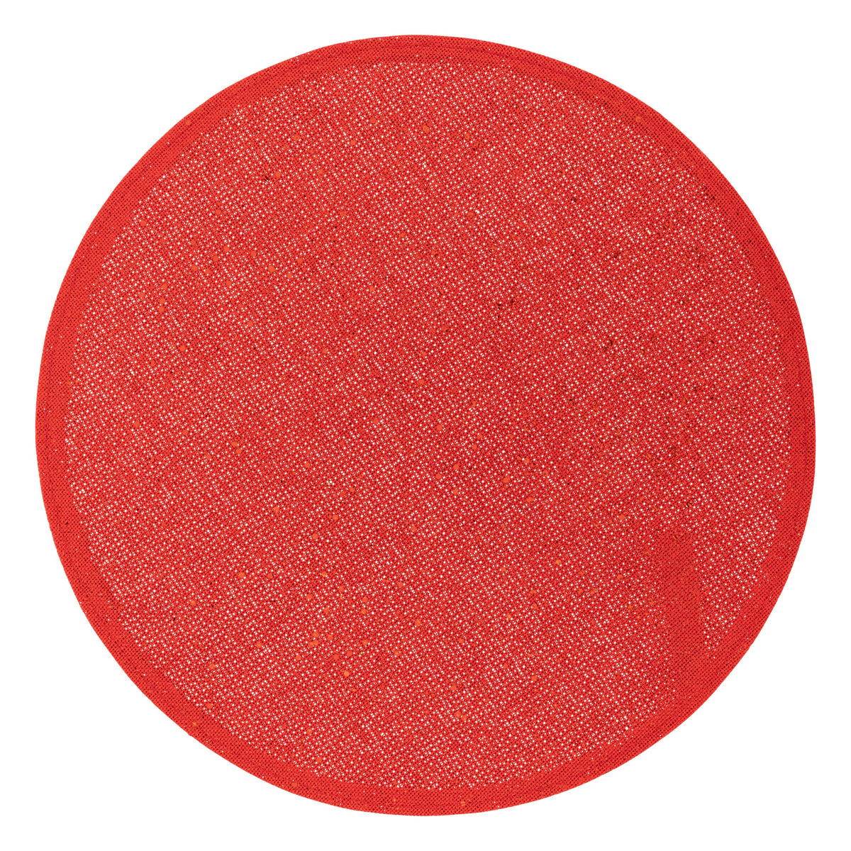 Jute Glitter Placemat Christmas - Red, 38cm