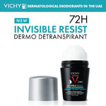 Vichy 72H Invisible Resist Dermo Deodorant for Men - 50ml