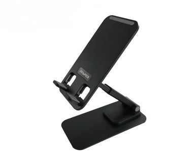 Awei Universal Mobile Holder Metal With 360 Rotation For Desk Black