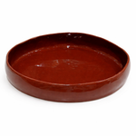 Handmade Ceramic Organic Round Serving Bowl D.30 x H.6 cm Burgundi