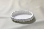 Porcelain Deep Serving Plate Calcaire Oval Ceramic Textured Serveware