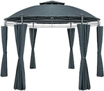 Casaria Gazebo Toscana Outdoor Round Pavilion UV50+ Waterproof Canopy