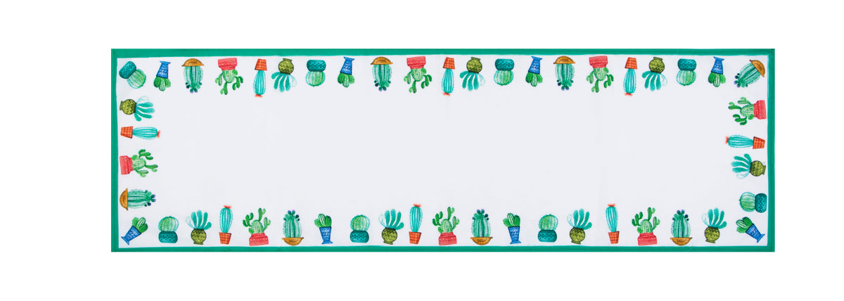 Cactus Runner 45x140 cm - 100% Cotton Stylish Home Decor