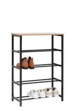 Console Shoe Rack, Natural Oak Effect