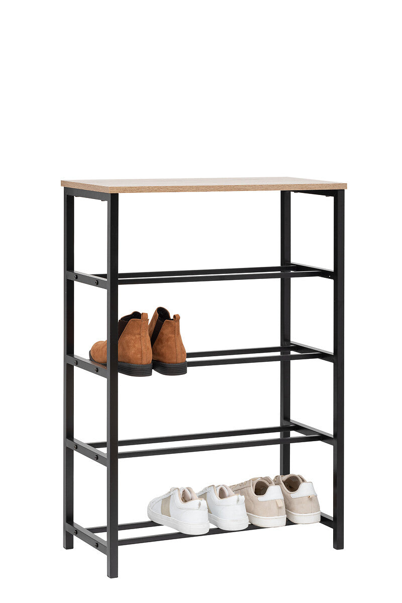 Console Shoe Rack, Natural Oak Effect