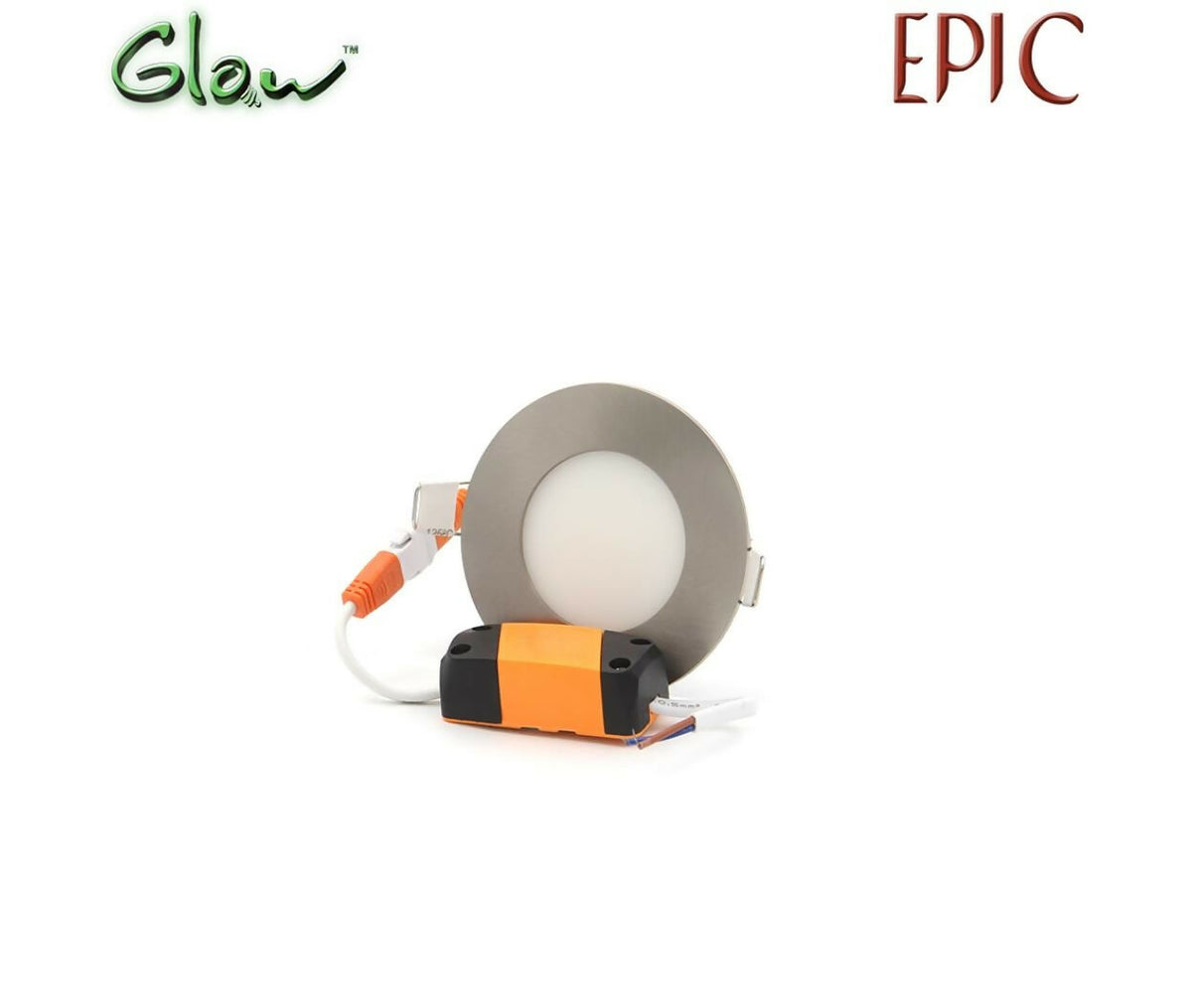 LED Panel | Round | 220V AC 3W | 73mm | White | Silver Frame | Aluminum | Glow