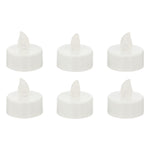 White LED Tealight Candles x6 - Flickering Warm White, 3.8 cm