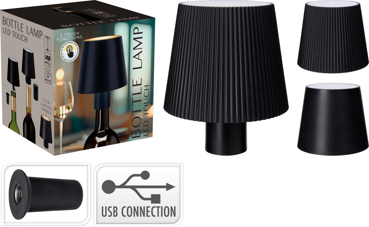 Bottle Table Lamp LED Touch USB Rechargeable 36-LED Dimmable