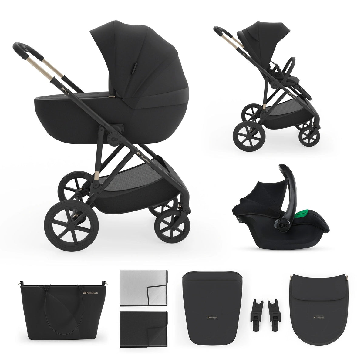 Kinderkraft: PRIME 3-in-1 Multifunctional Stroller System
