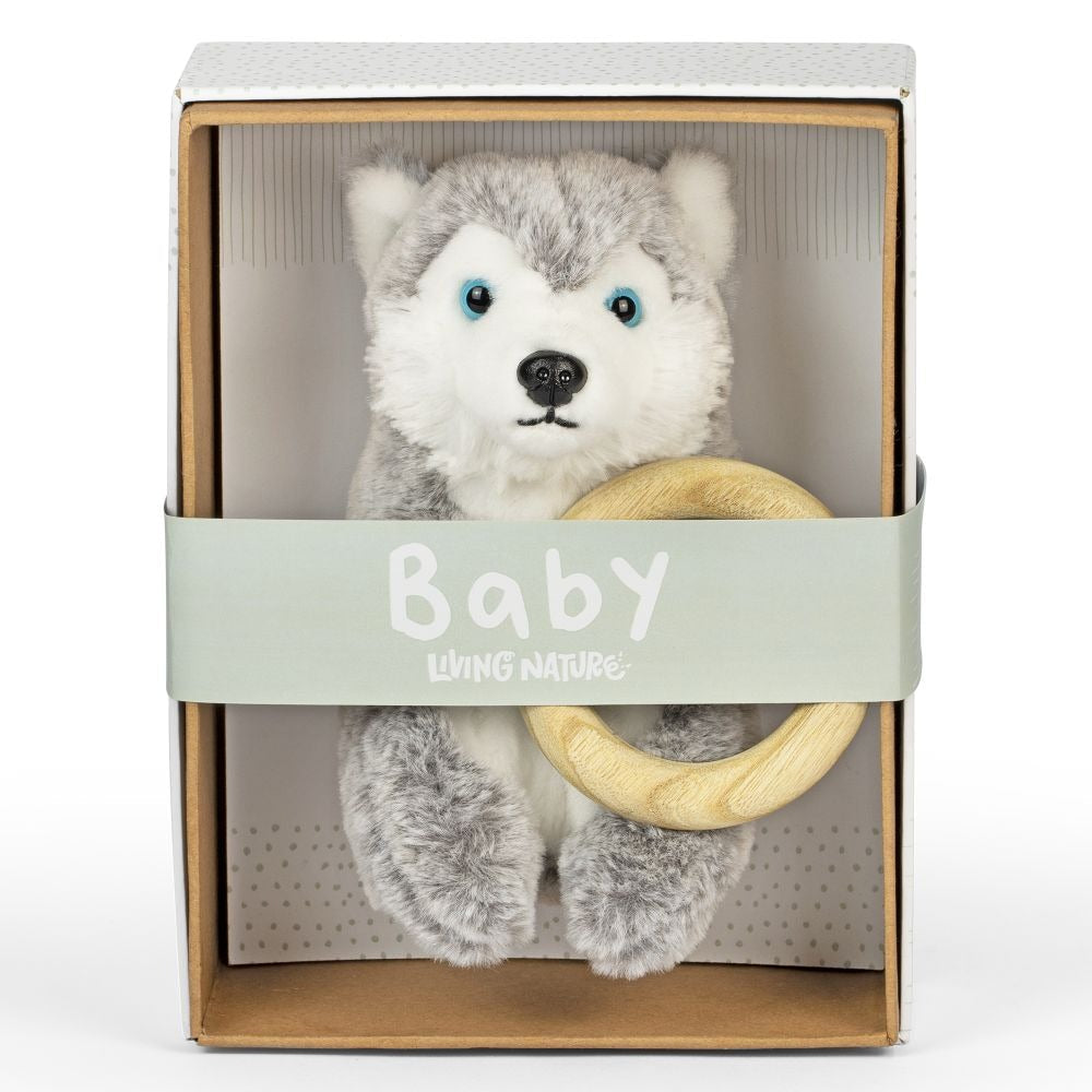 Living Nature Plush Toys - Husky With Ring