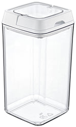 LOCKED ACRYLIC FOOD STORAGE SQUARE - 1.5LT, Food-Safe, PS with Silicon Ring