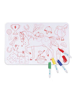 Superpetit Pony Club Coloring Placemat & 5 Markers