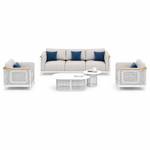 LUXURY OUTDOOR SET 3+1+1 WITH 2 TABLES
