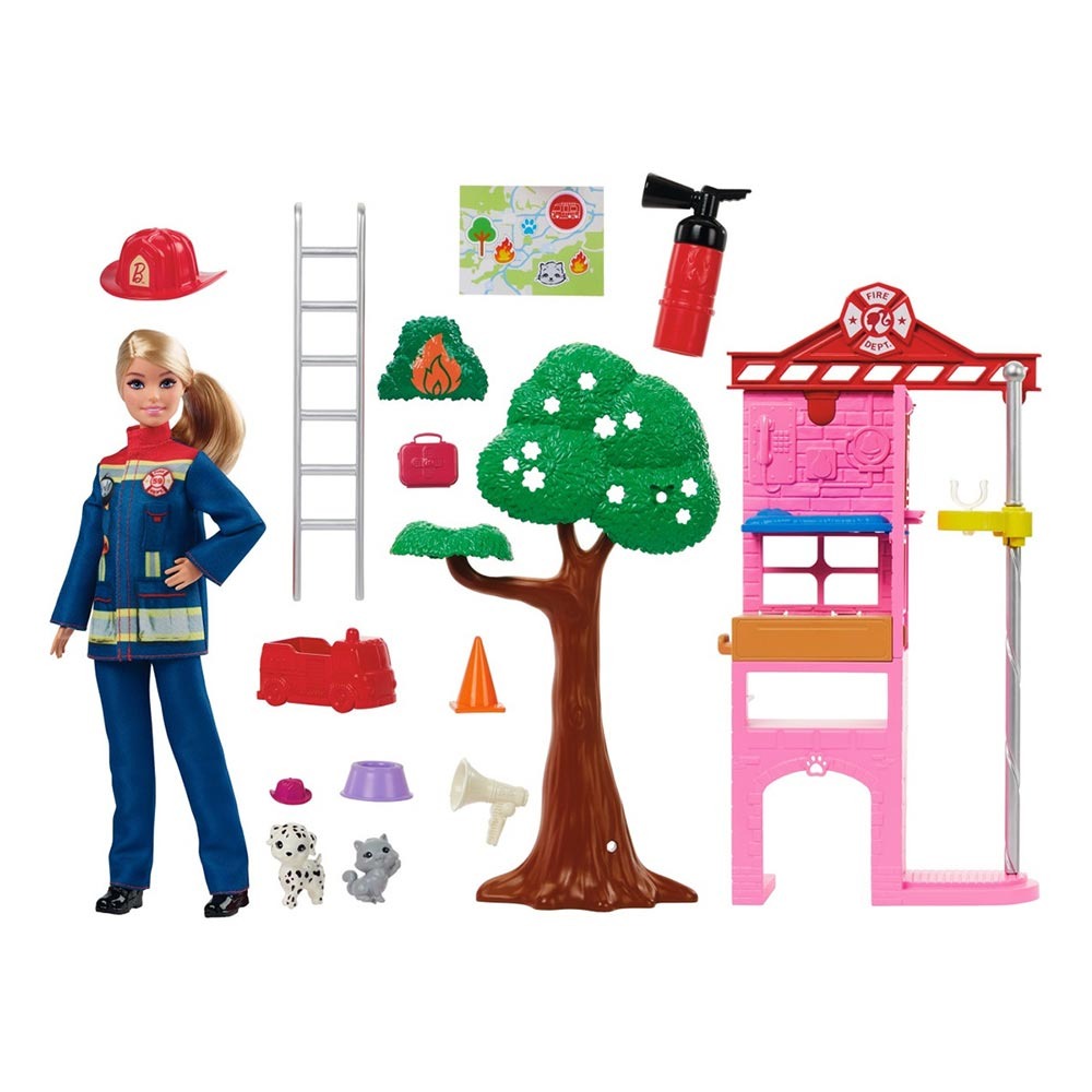 Barbie Firefighter Doll and Playset