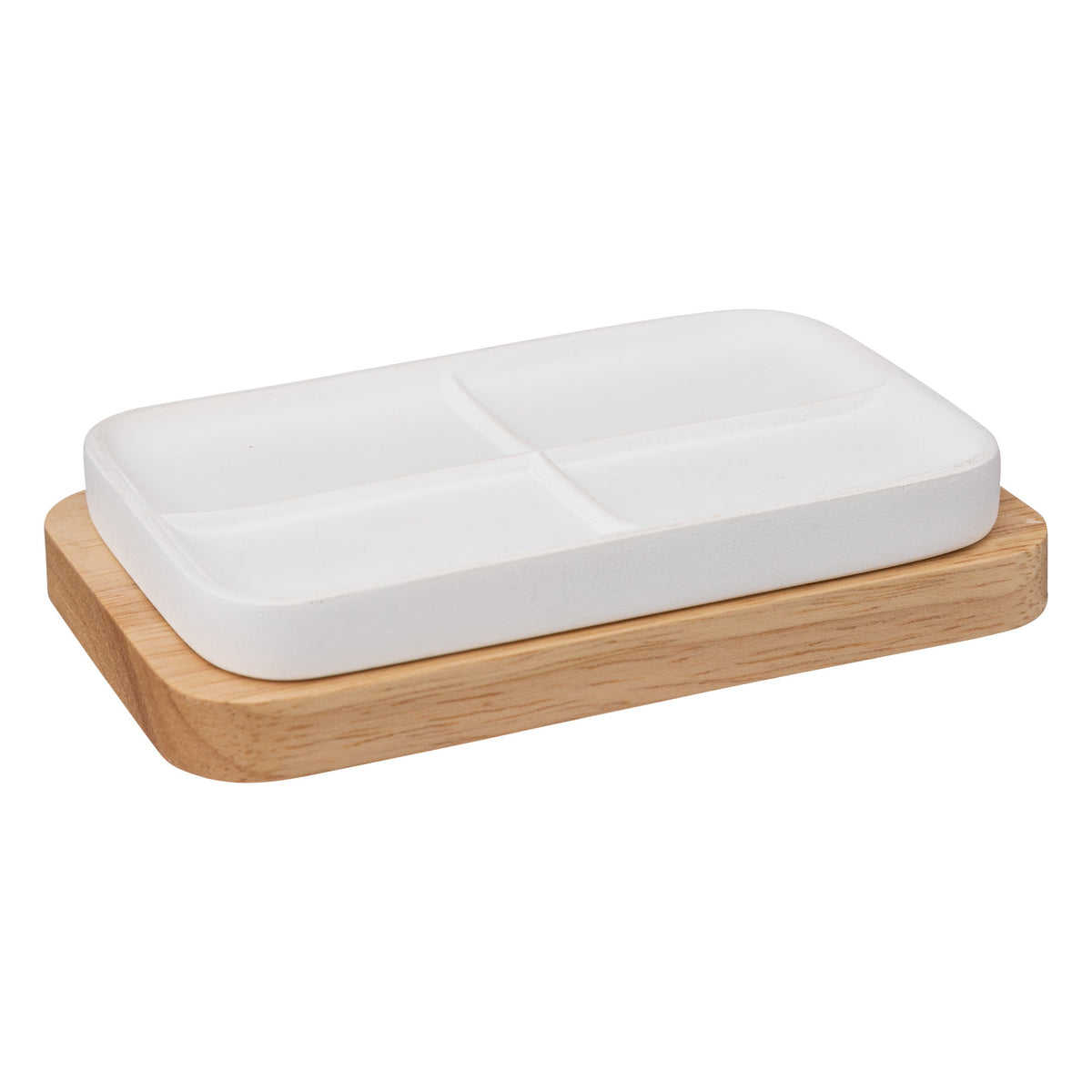 Soap Holder Resin Nature, White, Compact Design