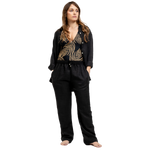 black linen set