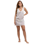 beach cover-up dress in white