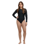 La Ola Long Sleeve Swimsuit in Black