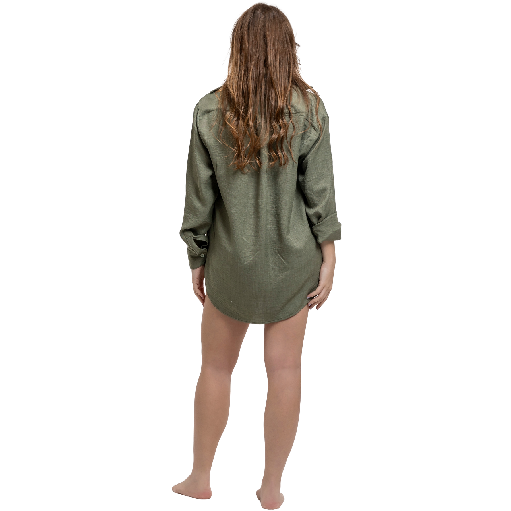 Kali Linen Shirt - Olive Green