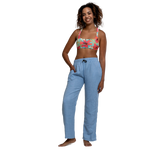 kali linen pants blue